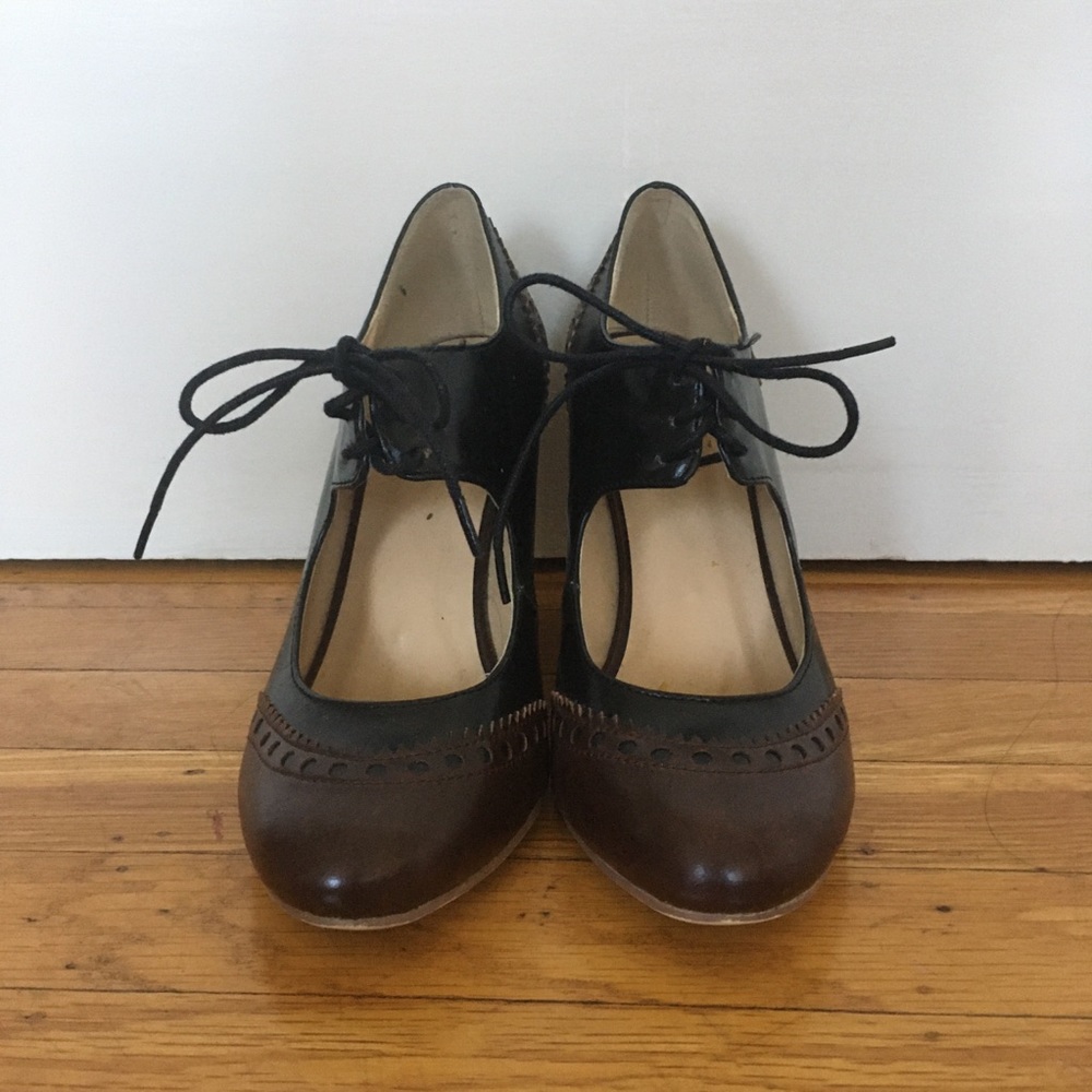 Vintage style lace up Mary Janes made in Spain